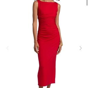 Reformation Red Midi Dress